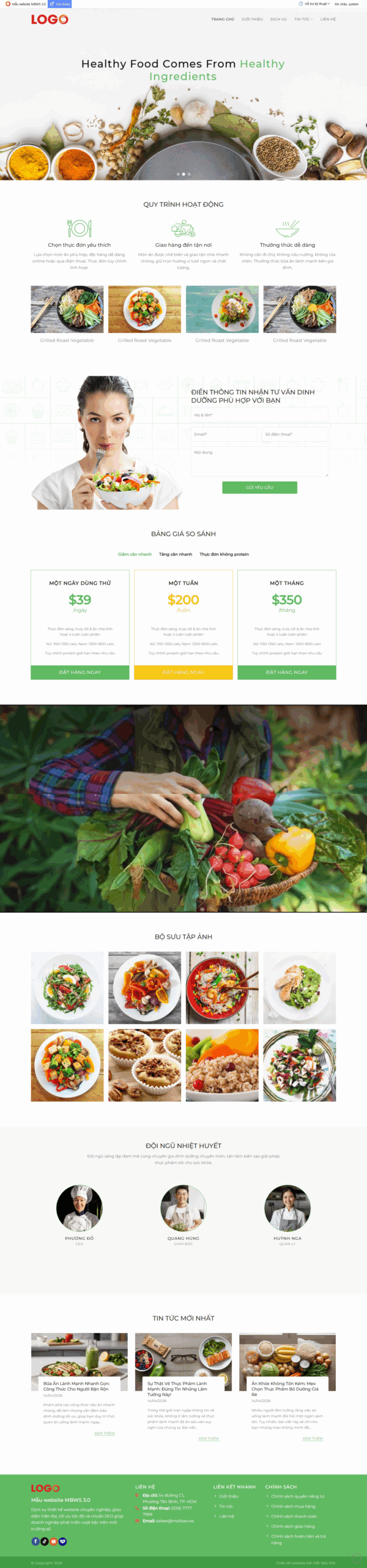 Ẩm thực healthy Food