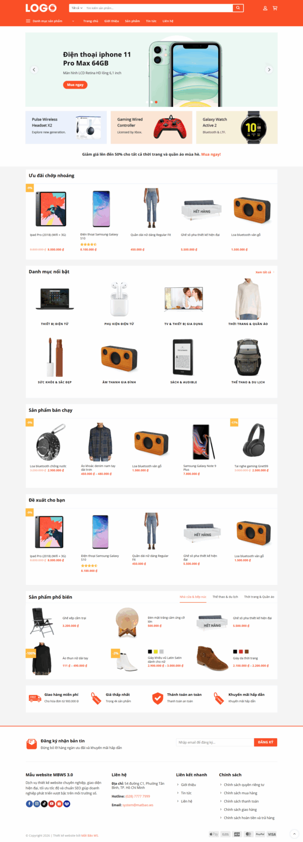 Bán hàng thời trang, công nghệ