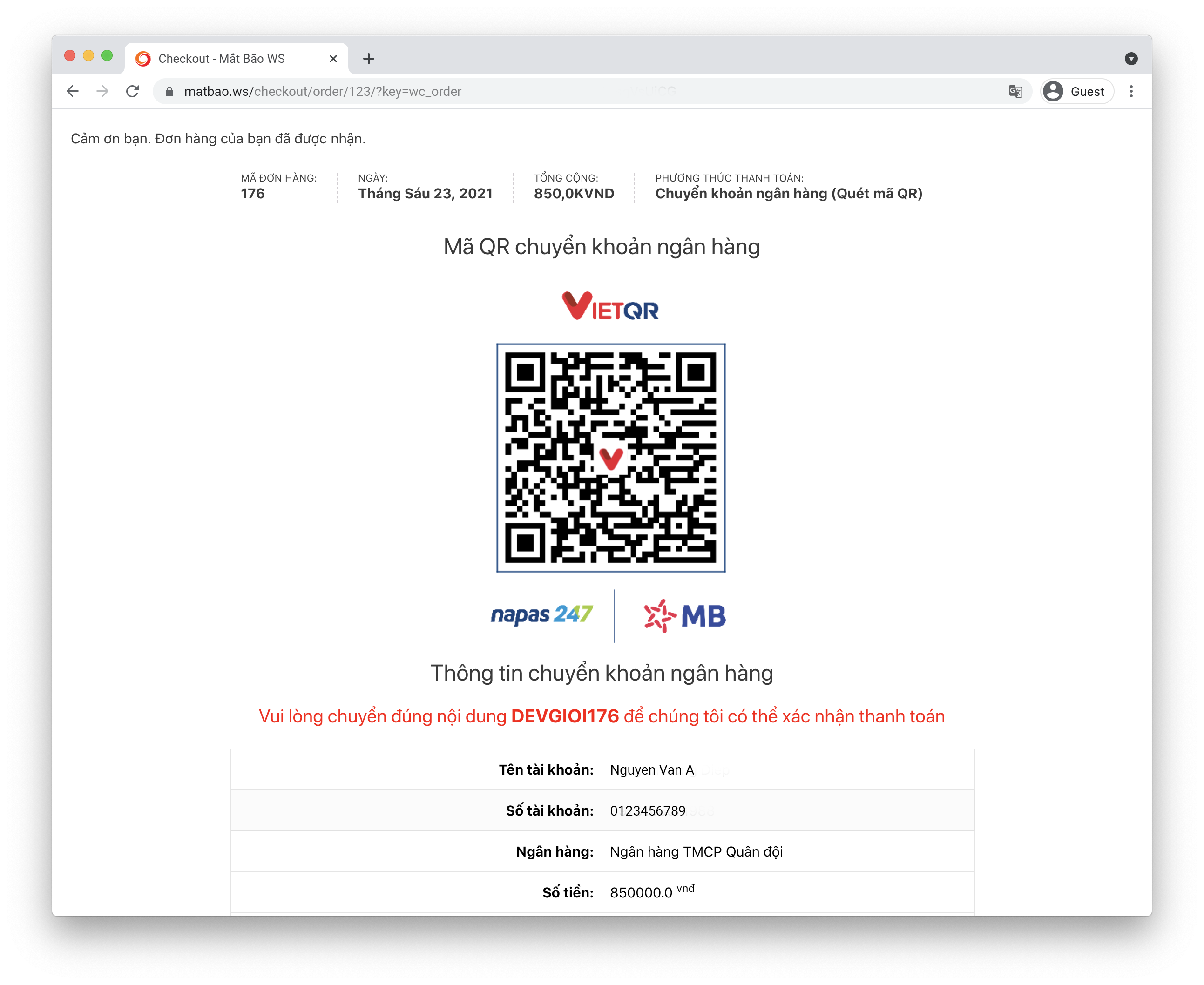 Chuyển khoản với QR Code 1 Chuyển khoản với QR Code - 1