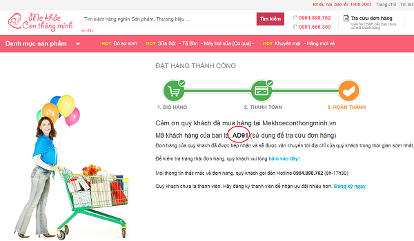 4 Phương pháp đặt mục tiêu đo lường hiệu quả Website 7 Trang đích mục tiêu cảm ơn hiện ra biểu thị cho việc hoàn tất các thủ tục