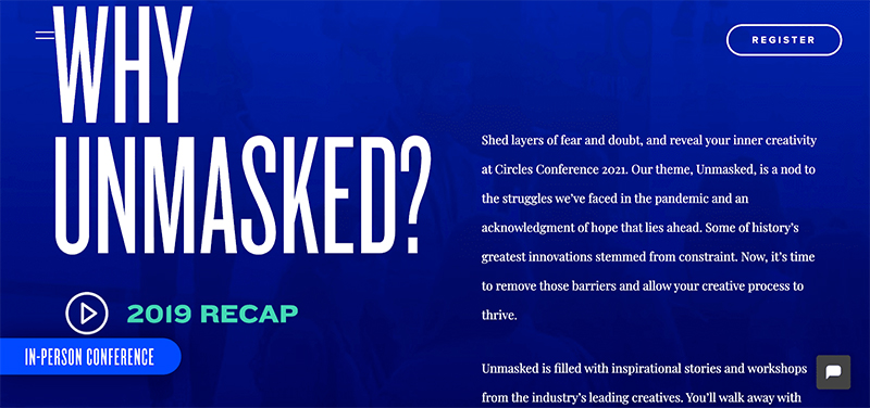 Tham khảo ngay top 21 website hội nghị/hội thảo/sự kiện đẹp nhất 2021 được bình chọn bởi Hubspot (Phần 1) 20 Tham khảo ngay top 21 website hội nghị/hội thảo/sự kiện đẹp nhất 2021 được bình chọn bởi Hubspot (Phần 1) - 20